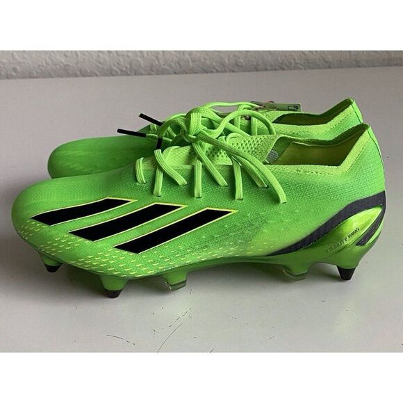 Adidas Speedportal.1 SG GW8440 Elit Green Soccer Cleats Data Pack Men's Sz 5 W 6 - Picture 10 of 14